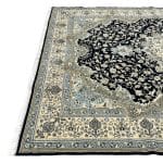 400 x 300cm Large Size Kashan Medallion Design Machine Made Navy Rug - Image 8