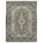 400 x 300cm Persian Large Size Kerman Design Machine Made Green Rug
