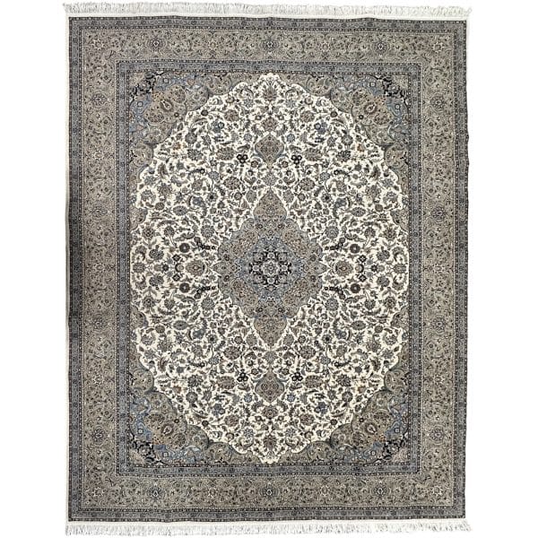 400 x 300cm Persian Large Size Kashan Design Machine Made Cream Rug