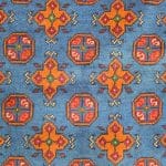 240cm x 170cm Hand Woven Color Afghan Akche Wool Rug - Image 4