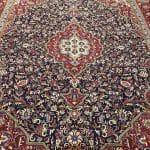 378 x 278cm Hand Knotted Geometric Navy Tabriz Rug - Image 2