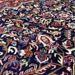 378 x 278cm Hand Knotted Geometric Navy Tabriz Rug - Image 7