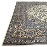 377 x 277cm Hand Knotted Persian Cream Kashan Rug - Image 5