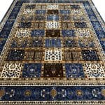 400 x 300cm Blue Beige Bakhtiari Design Machine-Made Rug - Image 4