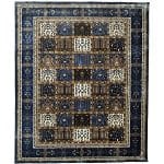 400 x 300cm Blue Beige Bakhtiari Design Machine-Made Rug