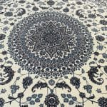 350 x 250cm Nain Ivory Medallion Design Persian Rug - Image 4