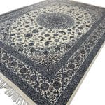350 x 250cm Nain Ivory Medallion Design Persian Rug - Image 3