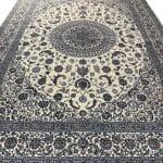 350 x 250cm Nain Ivory Medallion Design Persian Rug - Image 2