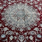 350 x 250cm Persian Design Nain Rug – Burgundy & Ivory - Image 3