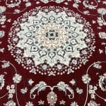 350 x 250cm Persian Design Nain Rug – Burgundy & Ivory - Image 3