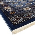 300 x 200cm Turkish Bokhara Design Rug – Blue & Beige - Image 6