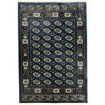 300 x 200cm Turkish Bokhara Design Rug – Blue & Beige