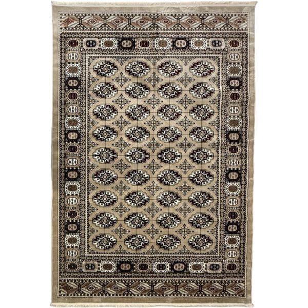 300 x 200cm Turkish Bokhara Design Rug – Beige & Brown