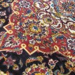 393 x 300cm Floral Navy Vintage Hand Knotted Persian Kashan Rug - Image 4