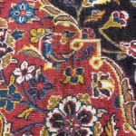 393 x 300cm Floral Navy Vintage Hand Knotted Persian Kashan Rug - Image 6