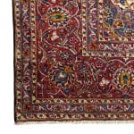 393 x 300cm Floral Navy Vintage Hand Knotted Persian Kashan Rug - Image 8