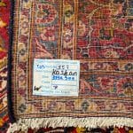 393 x 300cm Floral Navy Vintage Hand Knotted Persian Kashan Rug - Image 9