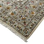 296 x 197cm Hand Knotted Persian Ivory Kashan Wool Rug - Image 6