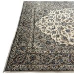 296 x 197cm Hand Knotted Persian Ivory Kashan Wool Rug - Image 4