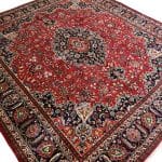 330 x 295cm Hand Knotted Red Persian Mashad Square Wool Rug - Image 2