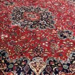 330 x 295cm Hand Knotted Red Persian Mashad Square Wool Rug - Image 3