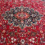 330 x 295cm Hand Knotted Red Persian Mashad Square Wool Rug - Image 4