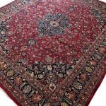335 x 305cm Hand Knotted Square Red Persian Mashad Rug - Image 5