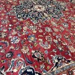 335 x 305cm Hand Knotted Square Red Persian Mashad Rug - Image 8