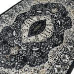 230 x 160cm Persian Tabriz Medallion Design Grey Machine Made Rug - Image 5