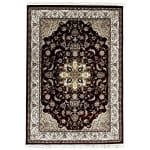 230 x 160cm Persian Kashan Floral Medallion Red&Beige Machine Made Rug