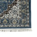 230 x 160cm Persian Tabriz Medallion Style Machine Made Blue Rug - Image 5