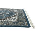 230 x 160cm Persian Tabriz Medallion Style Machine Made Blue Rug - Image 6
