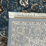 230 x 160cm Persian Tabriz Medallion Style Machine Made Blue Rug - Image 8
