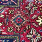 373 x 300cm Hand Knotted Geometric Design Navy Persian Tabriz Rug - Image 6