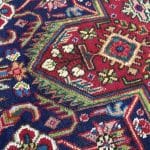 373 x 300cm Hand Knotted Geometric Design Navy Persian Tabriz Rug - Image 7