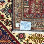 373 x 300cm Hand Knotted Geometric Design Navy Persian Tabriz Rug - Image 9