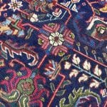 373 x 300cm Hand Knotted Geometric Design Navy Persian Tabriz Rug - Image 8