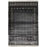 230 x 160cm Afghan Bokhara Design Grey Machine Made Rug