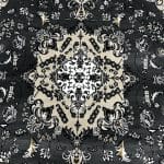 230 x 160cm Persian Tabriz Snowflake Medallion Design Machine Made Grey Rug - Image 7