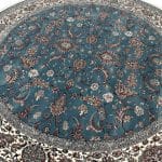 300 x 300cm Kashan All OVer Machine Made Blue Round Rug - Image 4