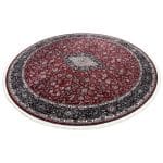 300 x 300cm Kashan Floral Medallion Machine Made Red Round Rug - Image 2