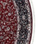 300 x 300cm Kashan Floral Medallion Machine Made Red Round Rug - Image 3