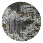 160 x 160 cm Modern Round Area Rug – Turkish Motif