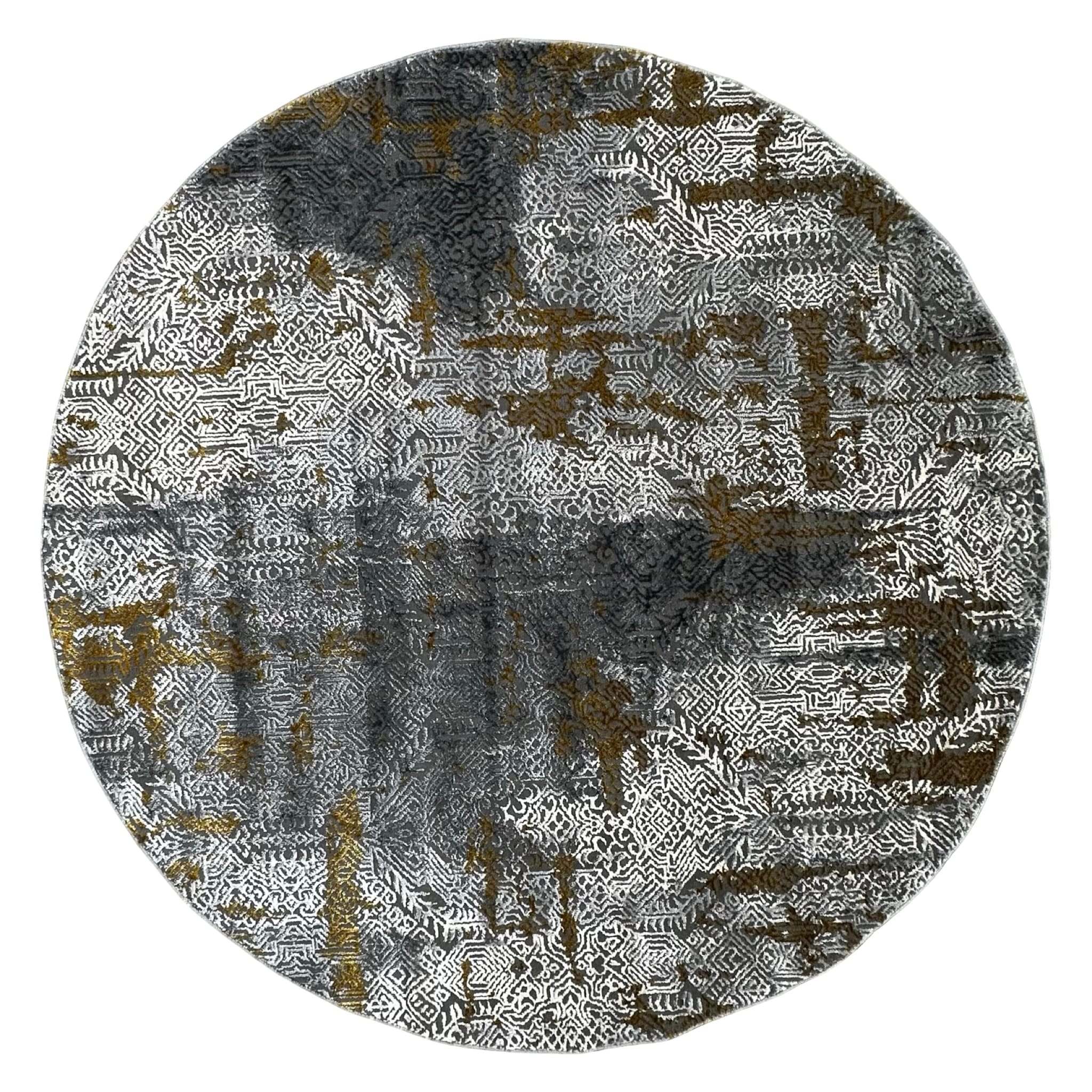 pixelcut_14 160 x 160 cm Modern Round Area Rug – Turkish Motif - Image 1