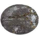 160 x 160cm Turkish Machine Made Modern Style Brown Round Rug