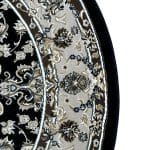 160 x 160cm Turkish Mashad Design Machine Made Deep Navy Round Rug - Image 4