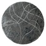 160 x 160 cm Modern Art-Inspired Round Turkish Machine Made Rug