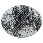 160 x 160cm Turkish Style Machine Made Grey&Golden Round Rug - Image 2