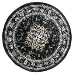 160 x 160cm Persian Mashad Floral Medallion Design Round Rug