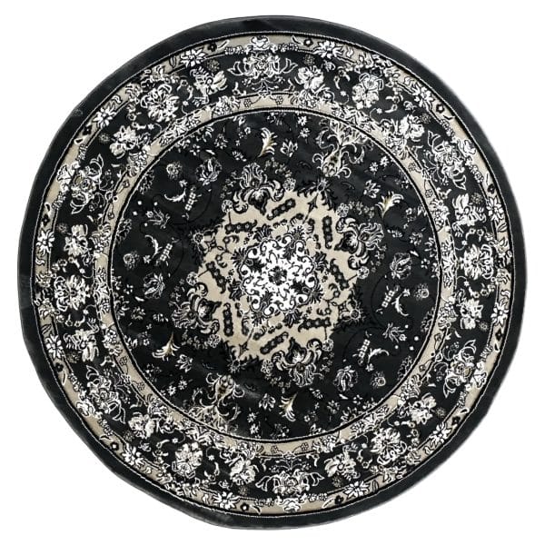 160 x 160cm Persian Mashad Floral Medallion Design Round Rug